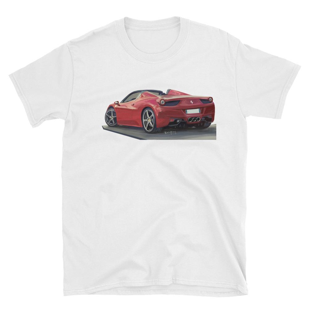 1000x1000 Ferrari 458 Spider T Shirt Sketch Monkey Store - Ferrari 458 Sketch