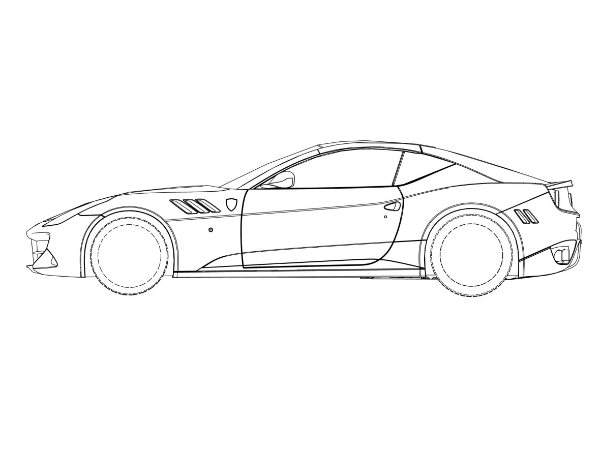 600x450 Ferrari Patent Sketches Reveals Plans For New Coupe - Ferrari 458 Sketch