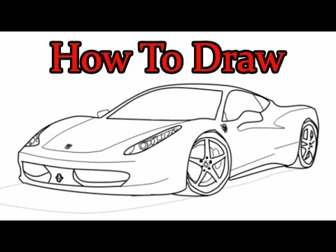 480x360 How To Draw A Ferrari 458 High Speed - Ferrari 458 Sketch