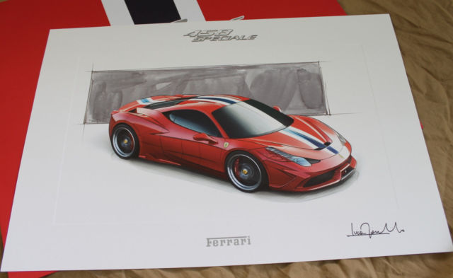 640x393 Ferrari 812 Superfast Lithograph - Ferrari 458 Sketch