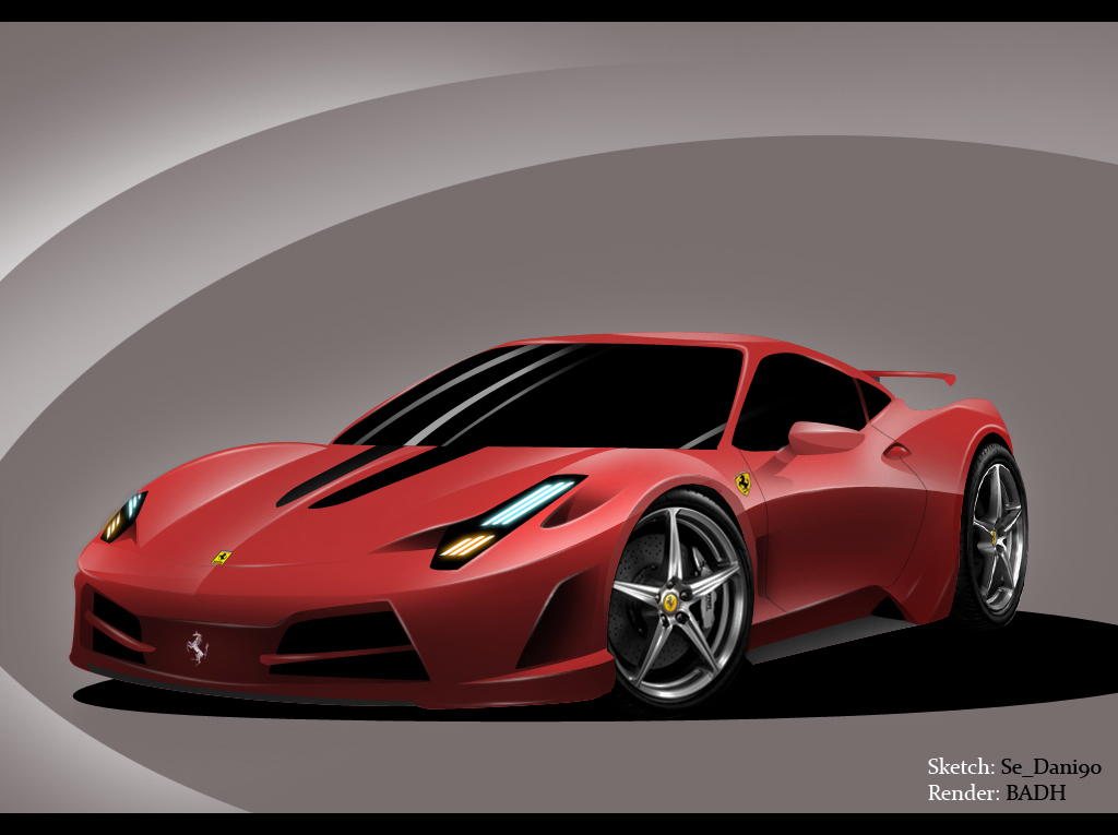 1024x765 Outomotif Ferrari 458 Italia Challenge - Ferrari 458 Sketch