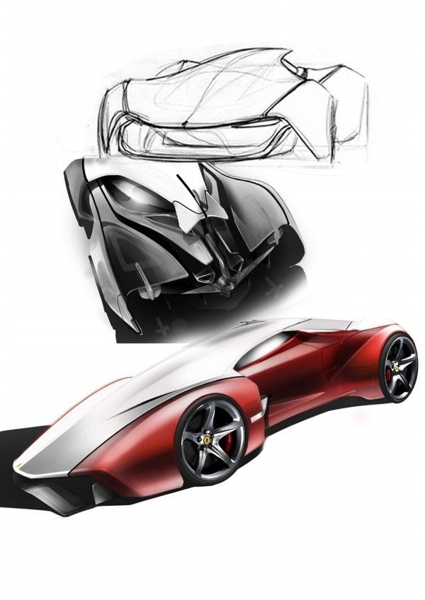 600x848 Sketches For Ferrari Car Sketches Design - Ferrari Car Sketch