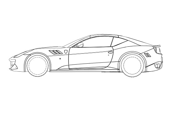 570x374 Cars Ferrari Sp Ffx Photos Leak - Ferrari Car Sketch