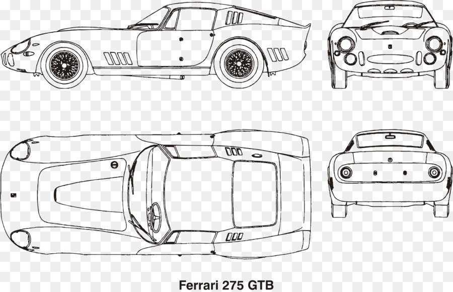 900x580 Car Door Ferrari 275 Sketch - Ferrari Car Sketch