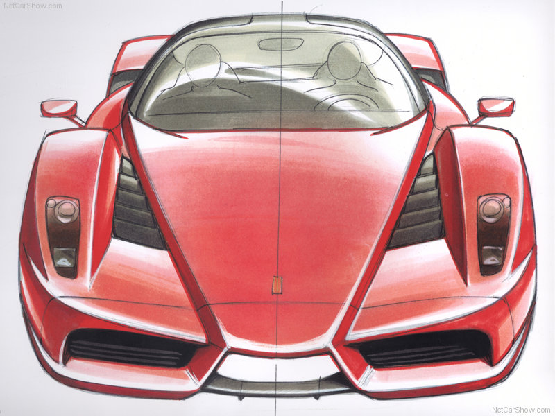 800x600 Ferrari Enzo - Ferrari Design Sketch