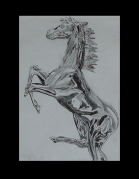 288x370 Ferrari Chrome Sketch Drawing Of Ferrari Logo Copyright - Ferrari Logo Sketch