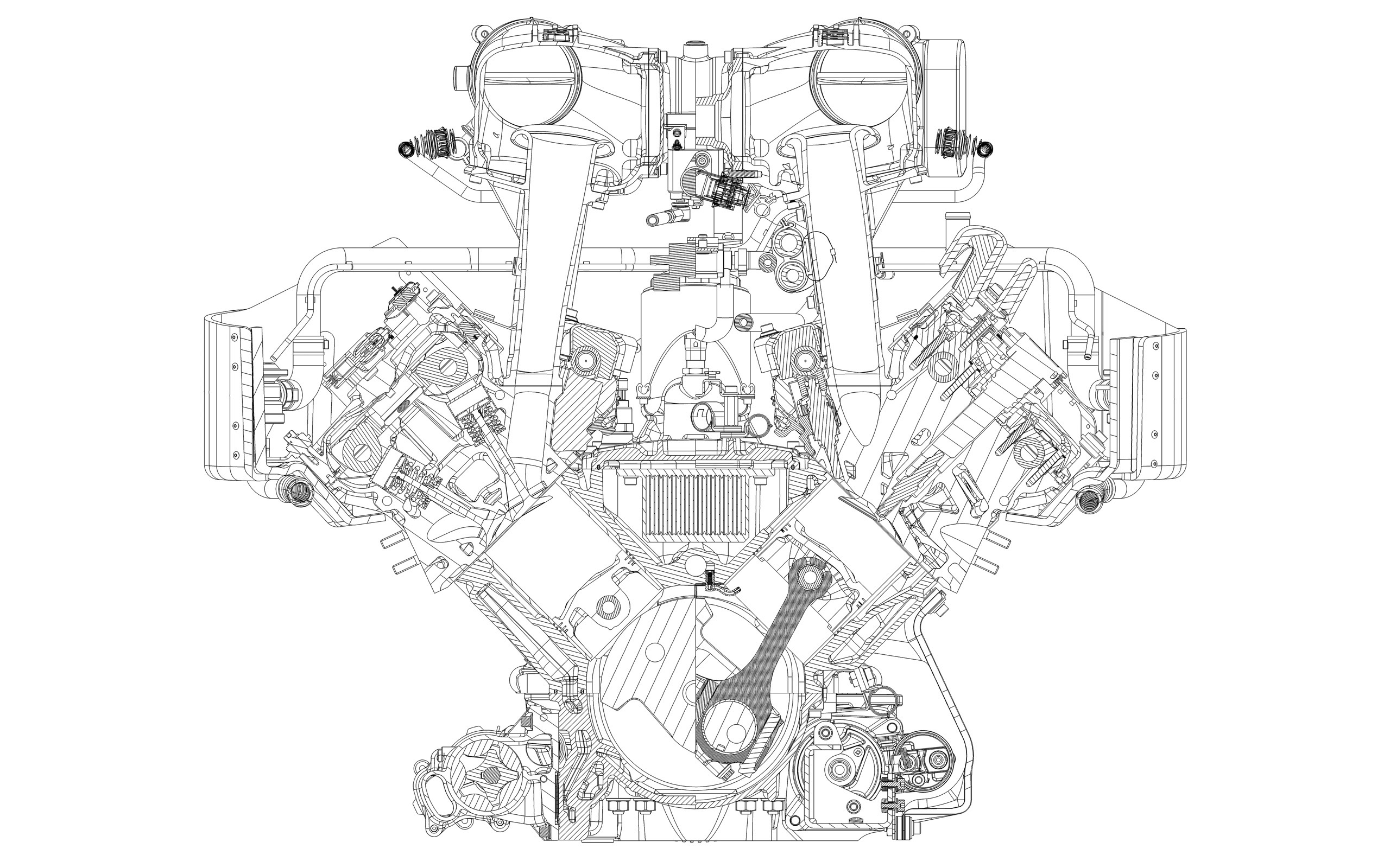 2560x1600 Ferrari 458 Spider - Ferrari Logo Sketch
