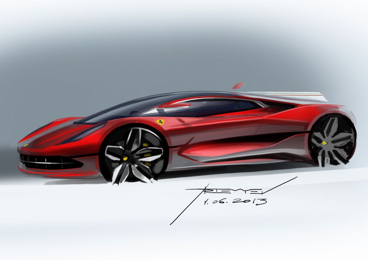 1200x848 Ferrari Concept - Ferrari Sketch