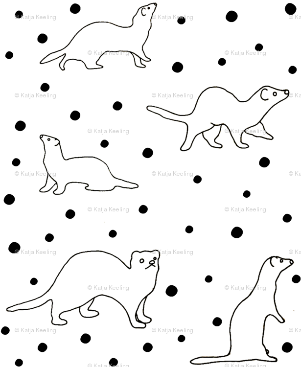 615x750 Ferret Sketch Wallpaper - Ferret Sketch