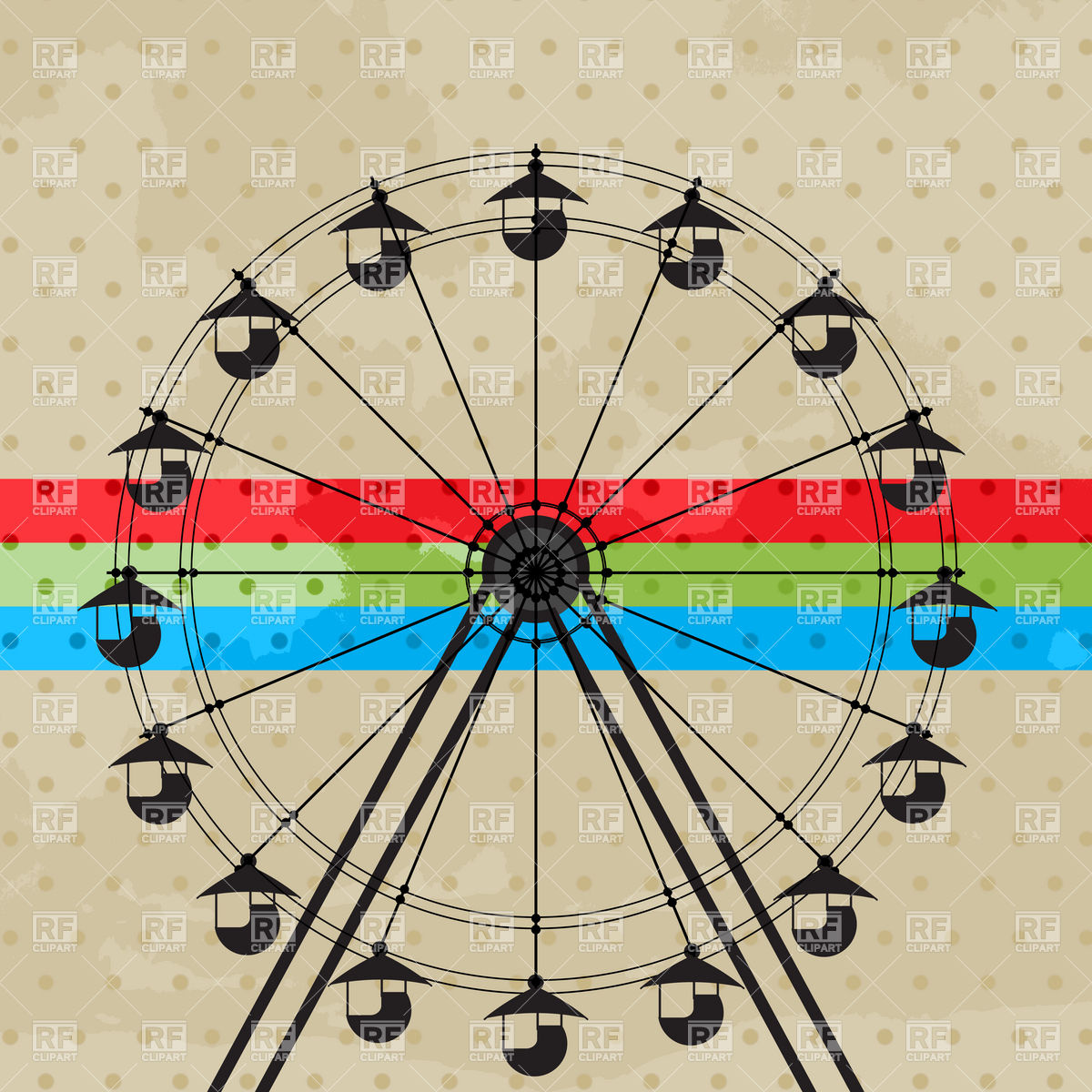 1200x1200 Amusement Park - Ferris Wheel Sketch