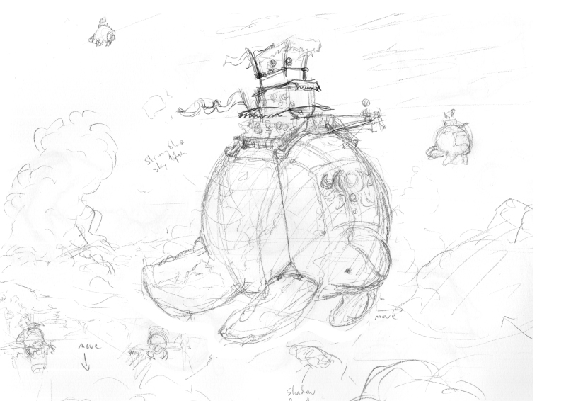 800x566 The Ferry - Ferry Sketch