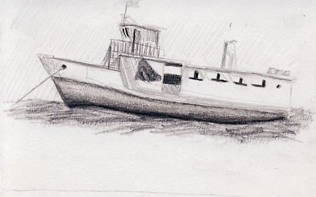 450x281 Travel Drawings From Sketching In Nicaragua, Central America - Ferry Sketch