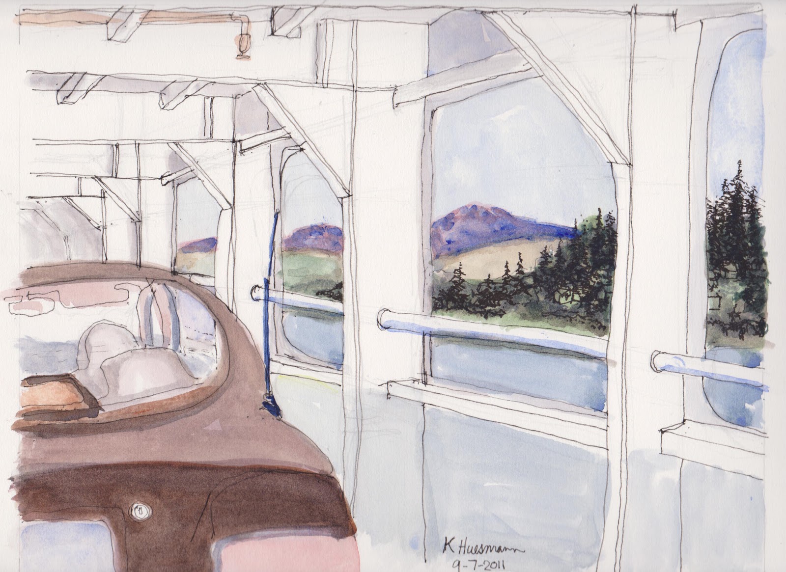 1600x1165 Urban Sketchers Seattle Ferry Sketches - Ferry Sketch