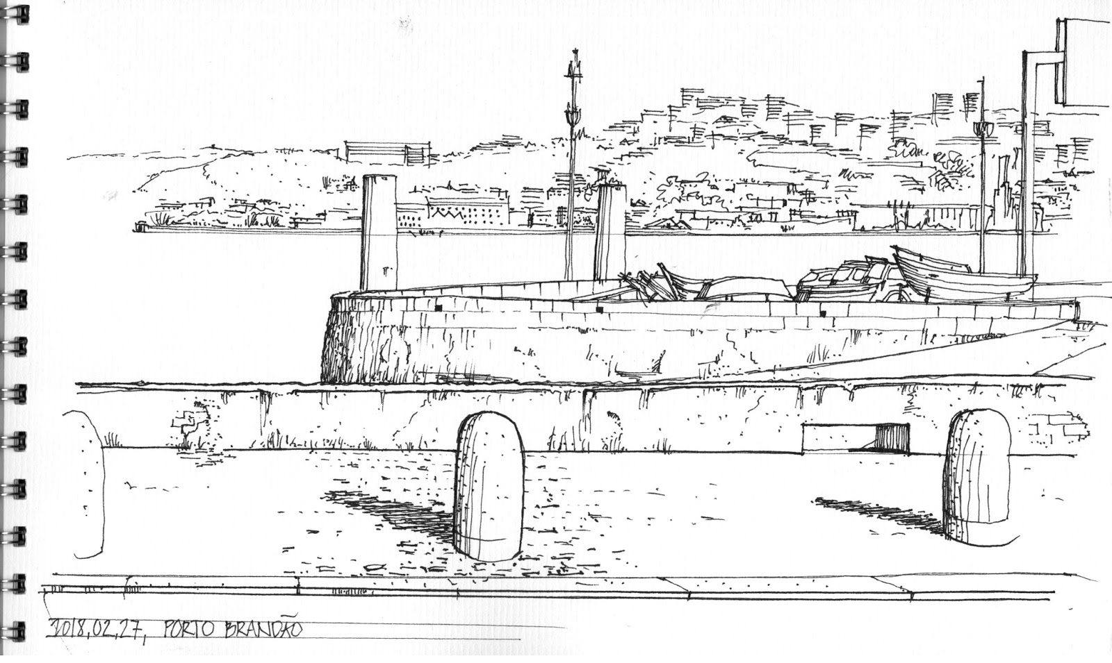 1600x955 Waiting For The Ferry Urban Sketchers - Ferry Sketch