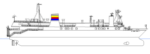 640x231 Cebu Ferry 1 Drawing Sketch I Got This In A Superferry - Ferry Sketch