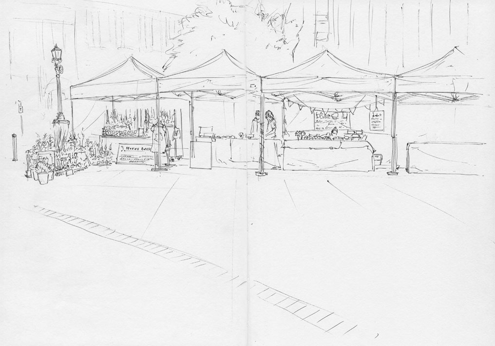 1016x709 Domanic Li 2012 Urban Sketch Day 3 - Festival Sketch