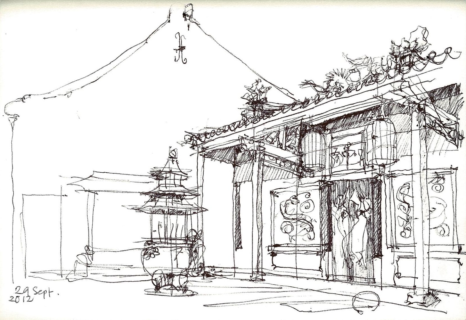 1600x1099 Urban Sketchers Kuching Autumn Moon Festival - Festival Sketch
