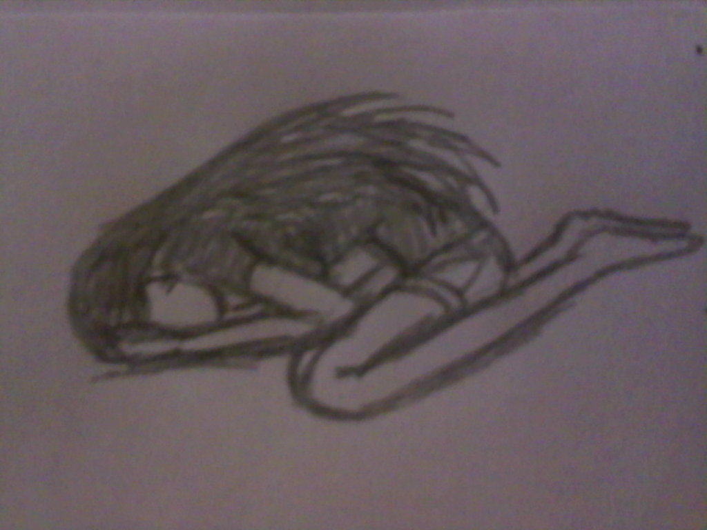 1024x768 Reverting Back To The Fetal Position By Iheartmusic20 - Fetal Position Sketch