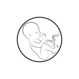 160x160 Fetus Icon. Embryo Sketch Illustration Stock Photo And Royalty - Fetus Sketch