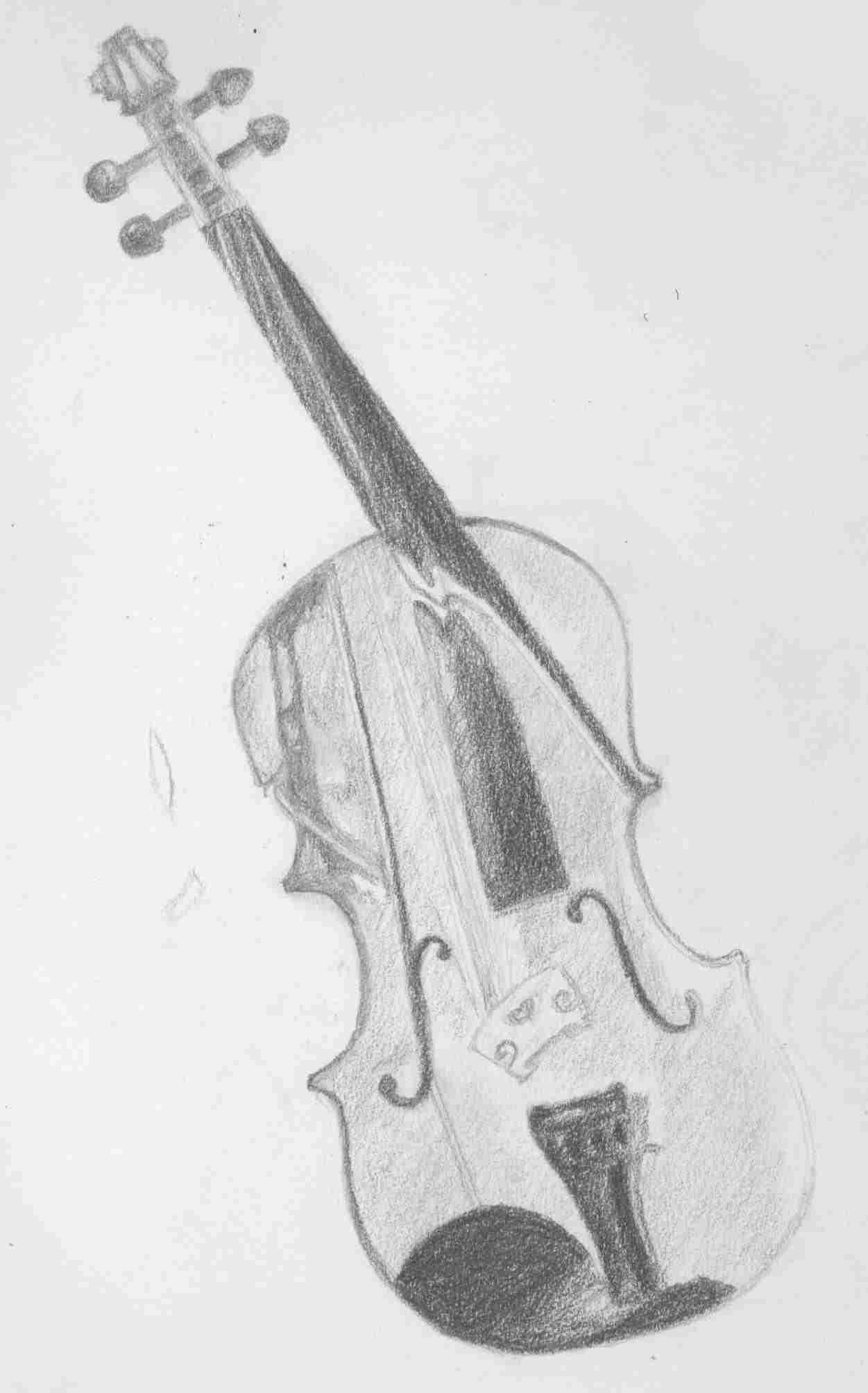 1251x2008 Easy Drawing Violin Gdpicture.us - Fiddle Sketch