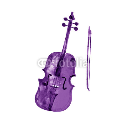 400x400 Watercolor Sketch Illustration Of A Violin. Cello Violet Buy - Fiddle Sketch