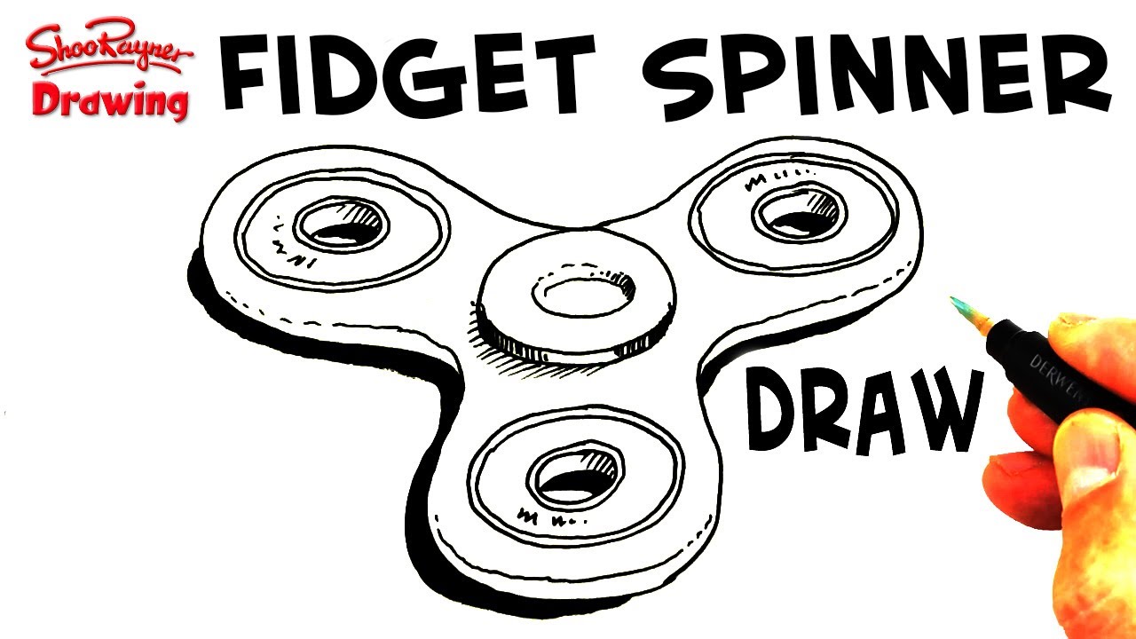 1280x720 How To Draw A Fidget Spinner Step By Step - Fidget Spinner Sketch