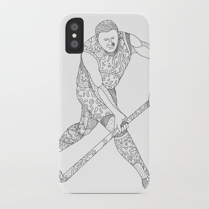 700x700 Field Hockey Player Doodle Iphone Case By Patrimonio Society6 - Field Hockey Sketch