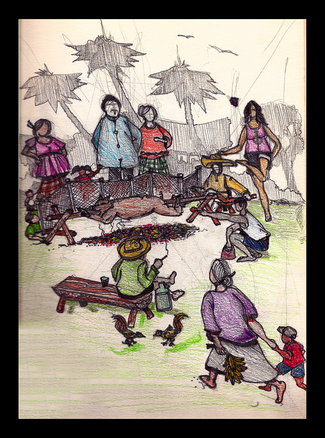 475x640 Fiesta Sketch A Sketch For A Future Ink And Watercolor - Fiesta Sketch