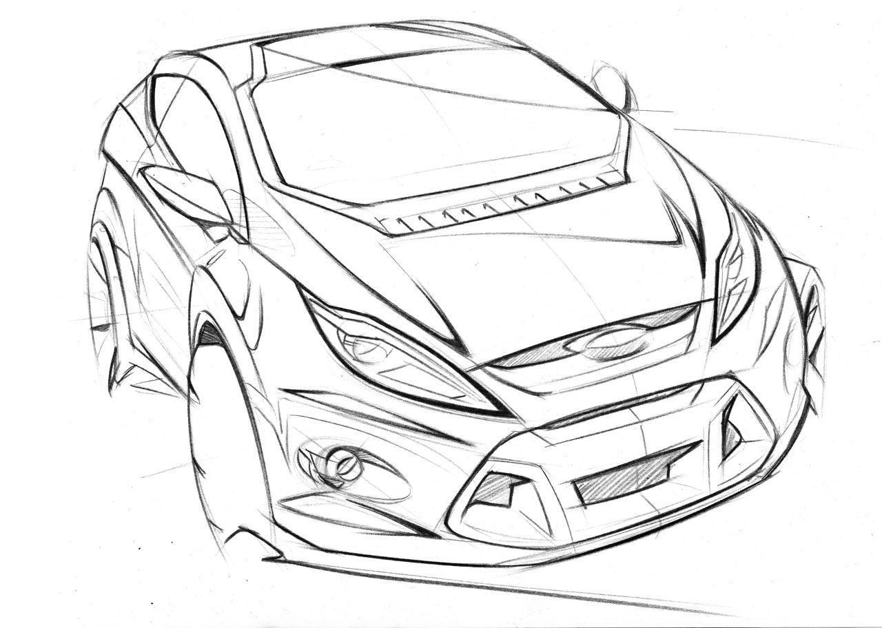 1280x912 Ford Fiesta Design Sketch 2 Lg.jpg Cars And - Fiesta Sketch