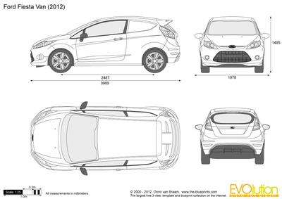 400x283 Ford Fiesta Van Vector Drawing - Fiesta Sketch
