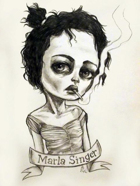 480x640 Drawing Of Marla Singer By Mai Beautiful Drawings - Fight Club Sketch