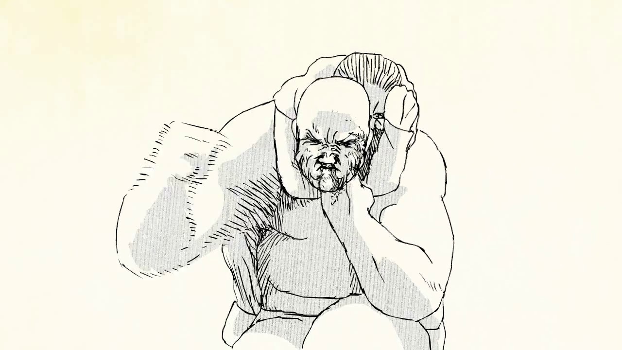 1280x720 Dog Fight Animation - Fight Sketch