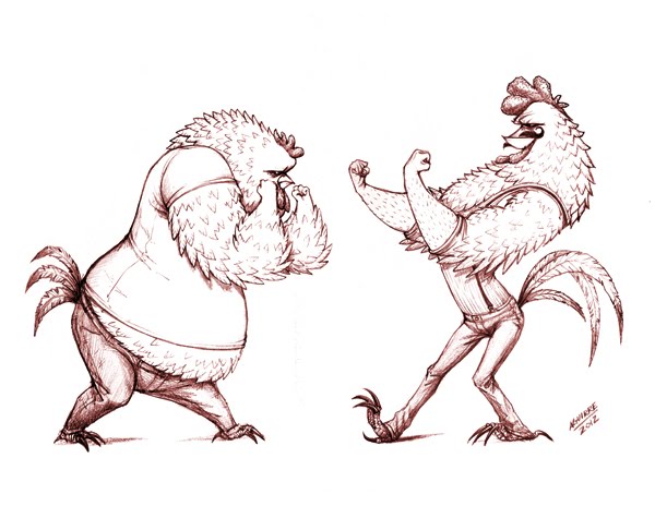 600x464 Artina Studio Kock Fighter Club - Fight Sketch