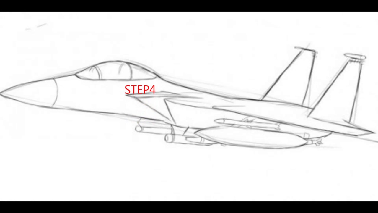 1280x720 How To Draw A Jet Fighter - Fighter Jet Sketch