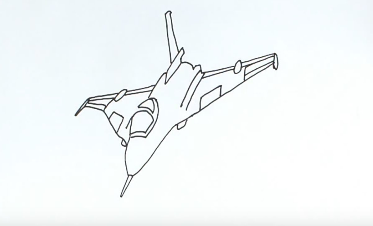 1202x730 How To Draw A Fighter Jet - Fighter Jet Sketch