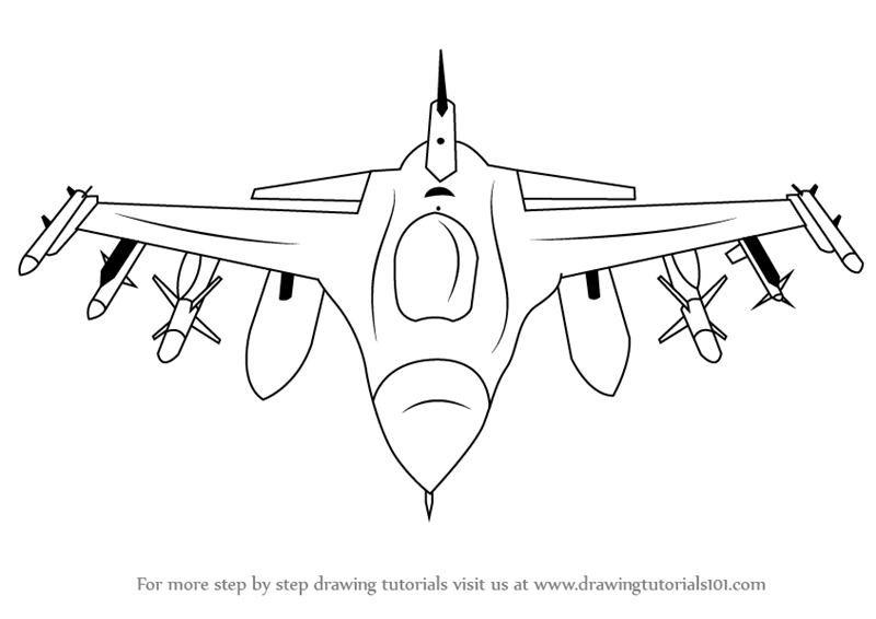 800x566 Learn How To Draw F16 Fighting Falcon (Fighter Jets) Step By Step - Fighter Jet Sketch