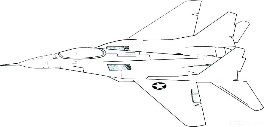 878x425 Man Is Waiting For The Flight Coloring Pages Airplanes Preschool - Fighter Plane Sketch
