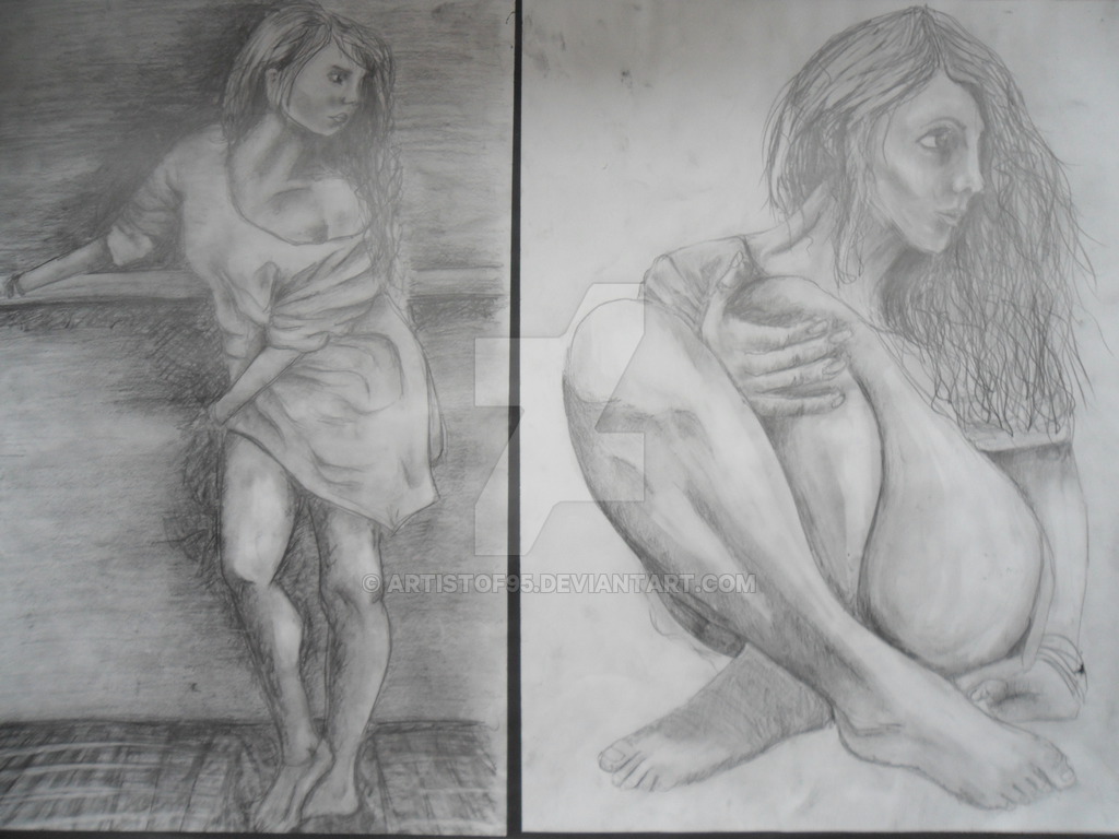 1024x768 Figurative Pencil Sketches By Artistof95 - Figurative Sketches