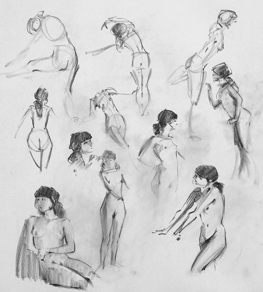 848x941 Figure Sketches - Figure Drawing Sketches