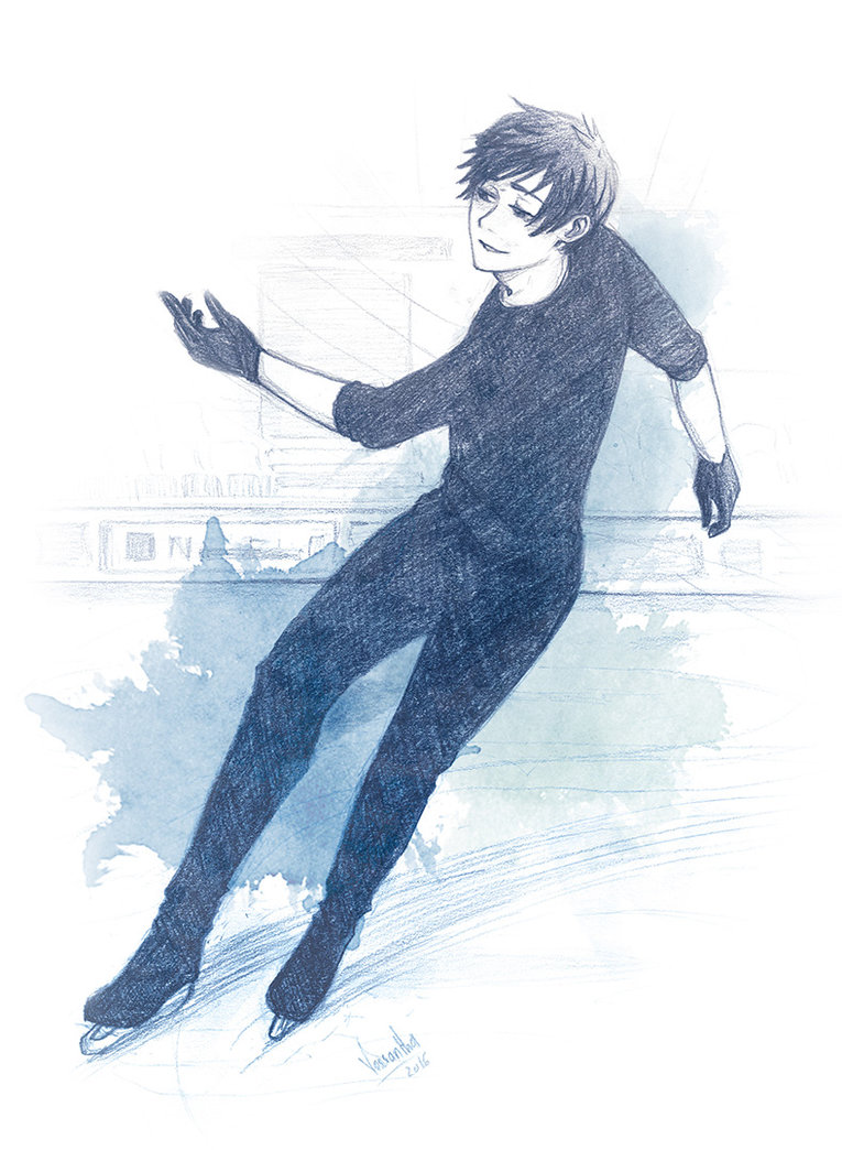 765x1044 Yuri On Ice Sketch By Vassantha - Figure Skating Sketch