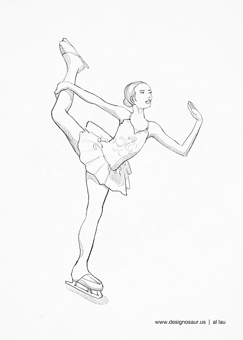 480x672 Skating Blog.designosaur.us - Figure Skating Sketch