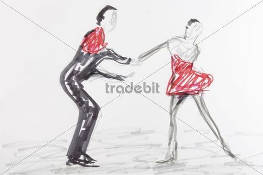 540x360 Drawing, Figure Skating, Artist Gerhard Kraus, Kriftel - Figure Skating Sketch