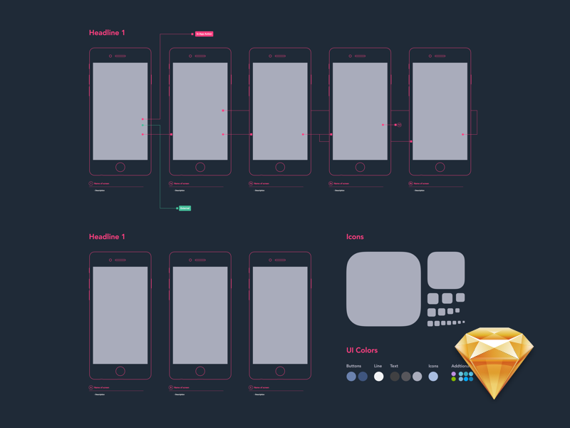 800x600 Diagram Template .sketch File By Ismael Kose - File Sketch