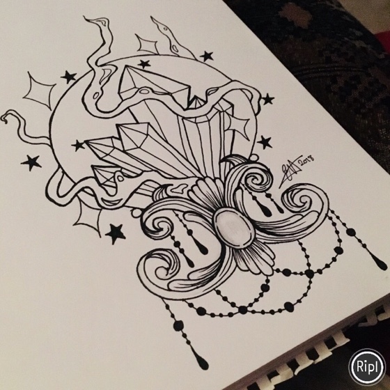 560x560 Ever After Art Drawing Some Witchy Tattoo Flash With The New - Filigree Sketch