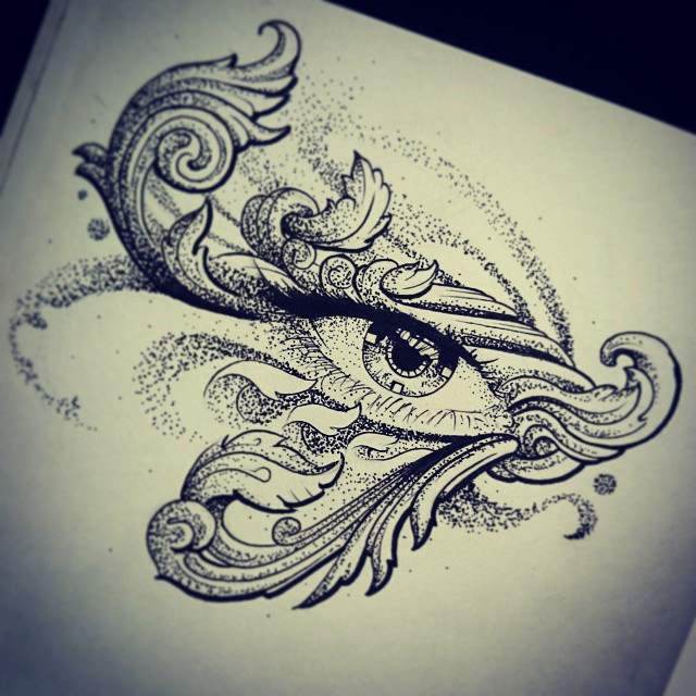 640x640 Something Different... Dot Work Filigree Eye Of Horus - Filigree Sketch