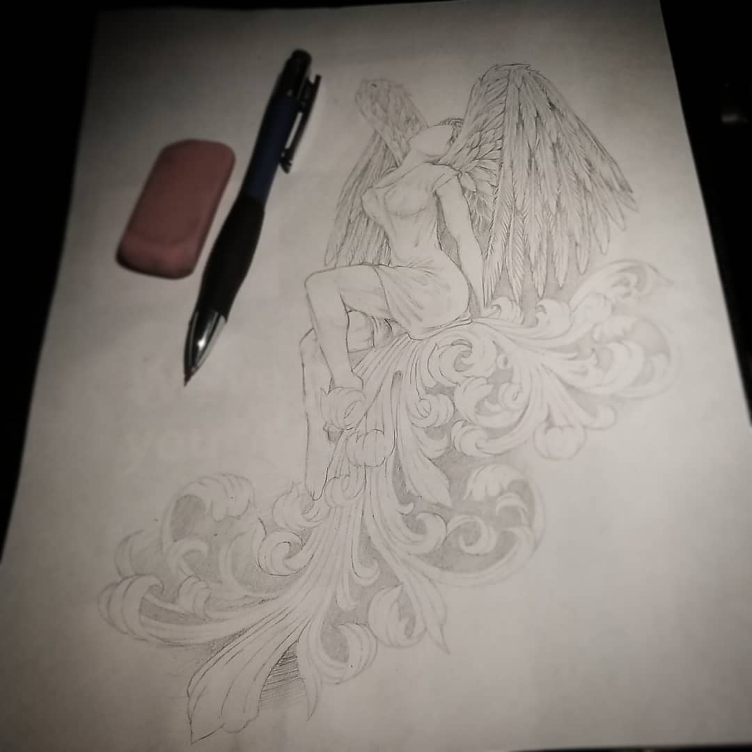 1080x1080 Angledrawing - Filigree Sketch
