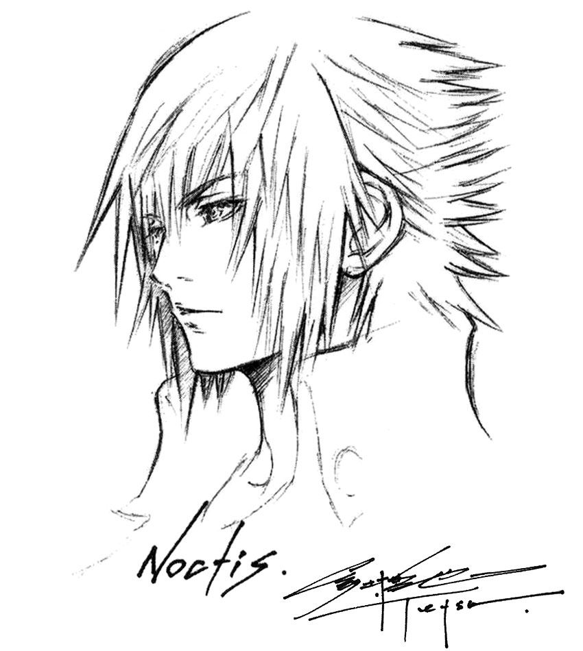 850x950 Noctis Sketch - Final Fantasy Sketch