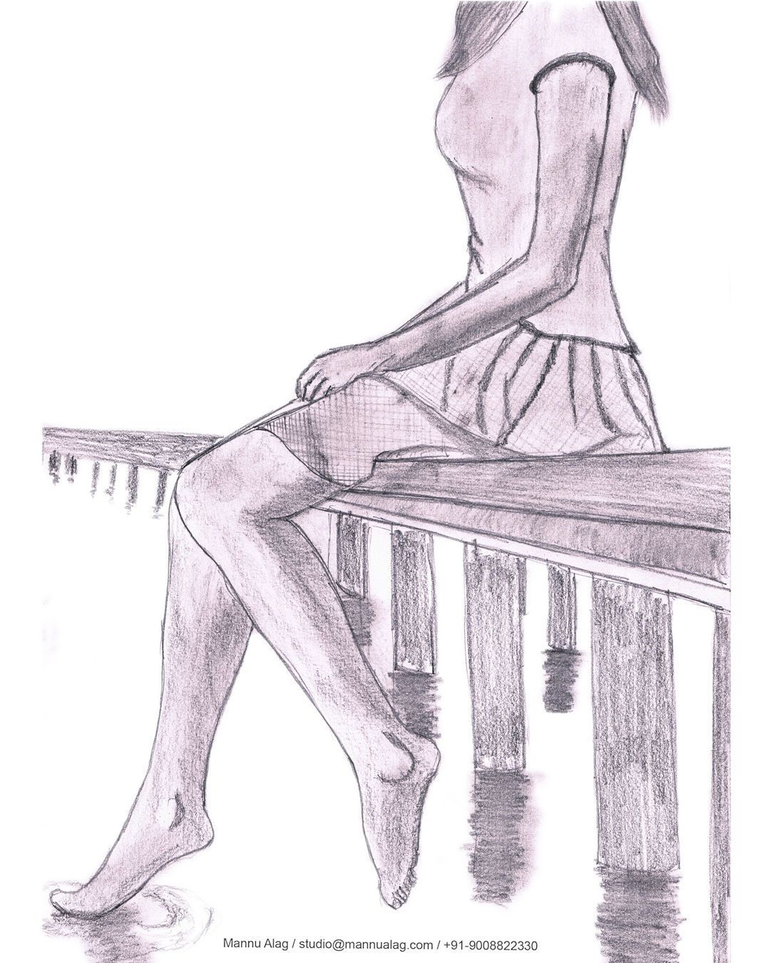 1080x1350 Lonly Girl Beautiful Sketch Final Sketch . . . . . . . - Final Sketch