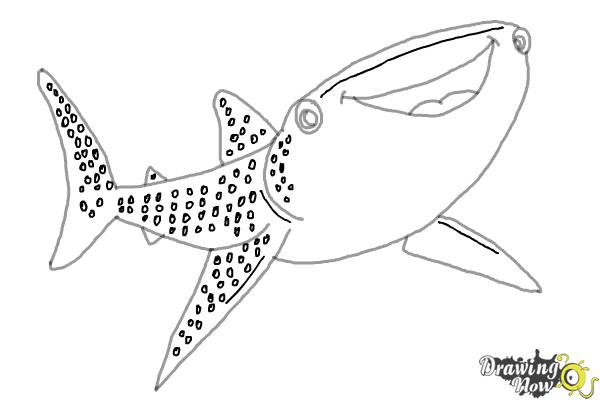 600x400 How To Draw Destiny From Finding Dory - Finding Nemo Sketch