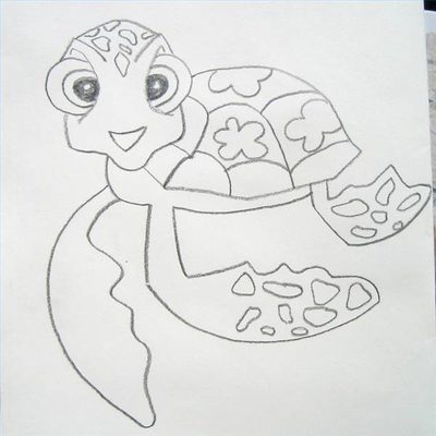 400x400 How To Draw A Sea Turtle From Finding Nemo (With Pictures) Ehow - Finding Nemo Sketch